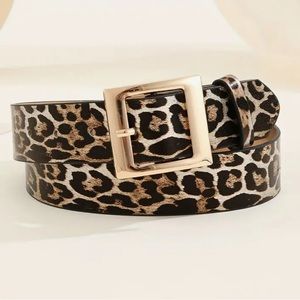 Leopard Print Belt Classic PU Leather, trending now!